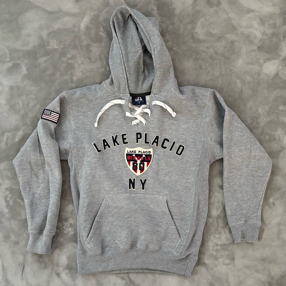 Authentic Lake Placid Gray Lace-Up Hoodie
